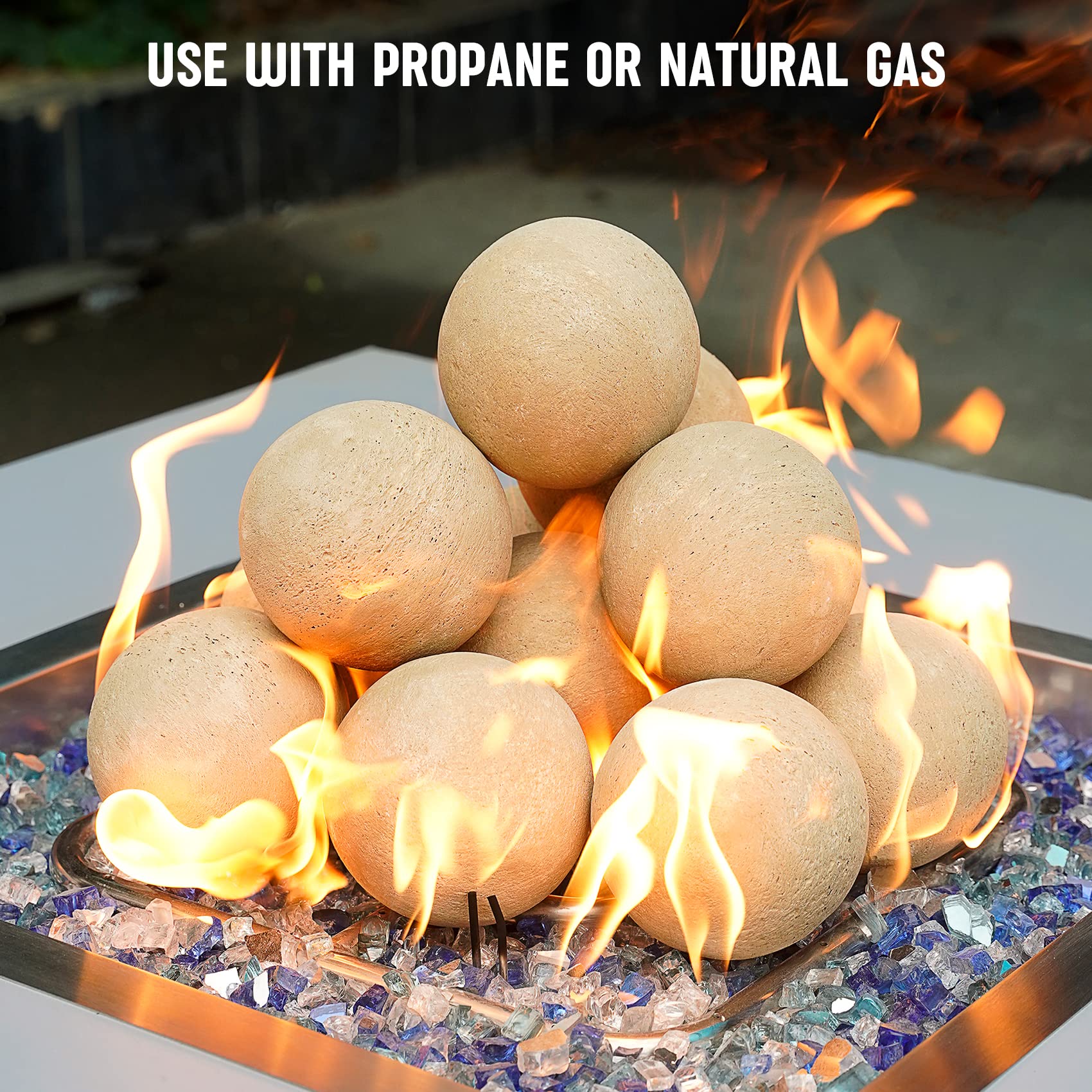 Amazon.com : Stanbroil Ceramic Balls - 4” Round Fire Stones for